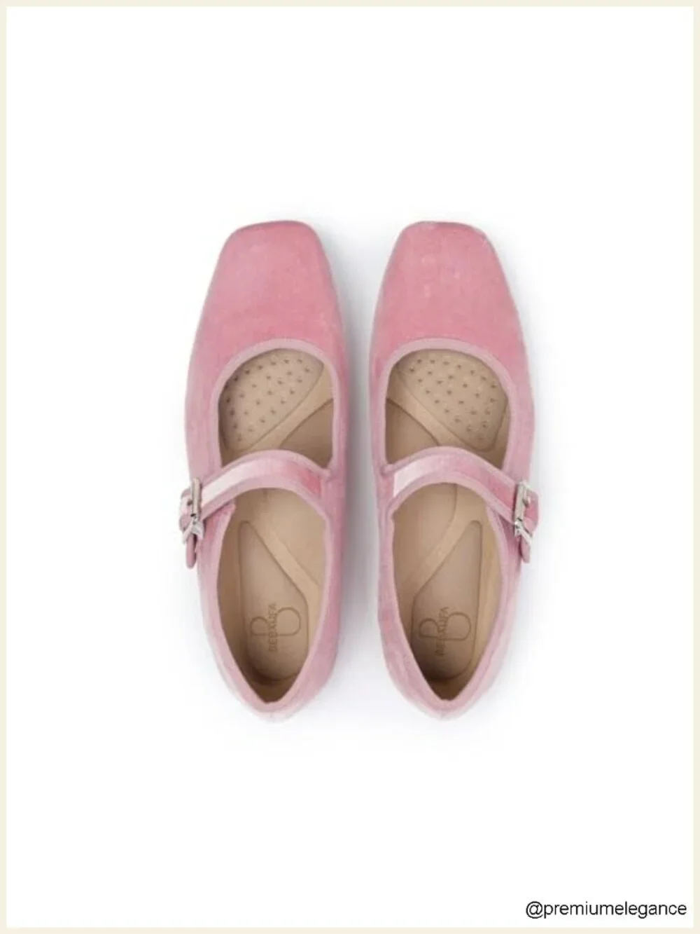 Women's Square Toe Ballet Flats - Faux Leather Mary Jane Shoes with Adjustable